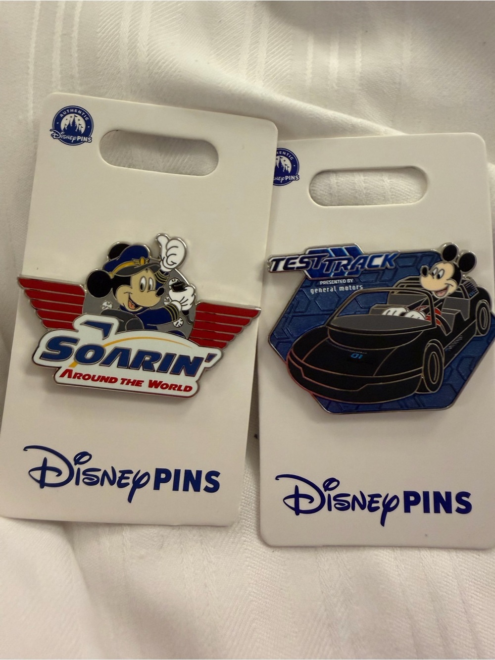 Disney Enamel Pin Set Mickey Soarin' and test track